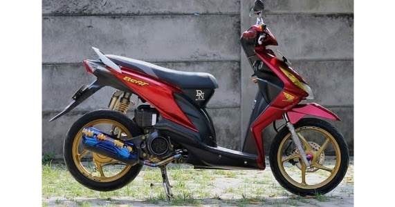 Update modifikasi honda beat karbu warna merah Jpg - Momodifku