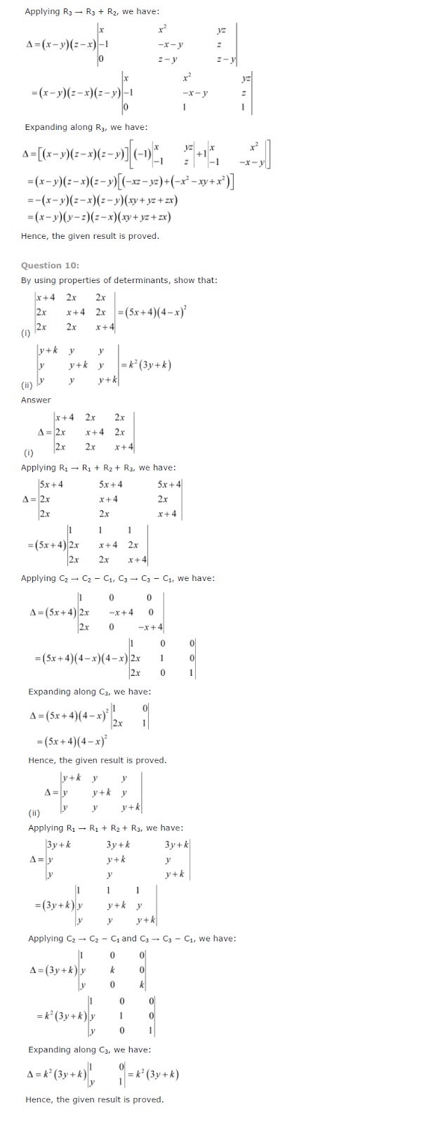 Class 12th Maths Chapter 4 Determinants