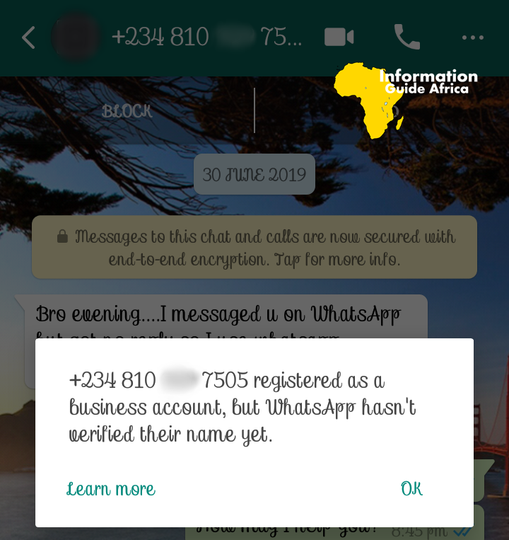 how to verify my whatsapp business account