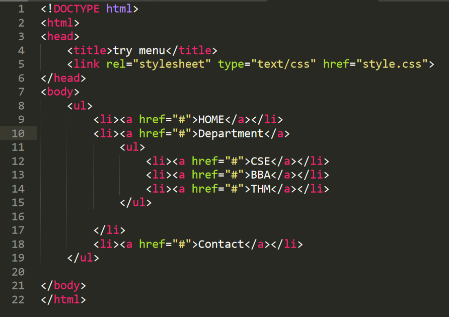 How To Make A Drop Down Menu Using Html And Css Html Beginner - www ...
