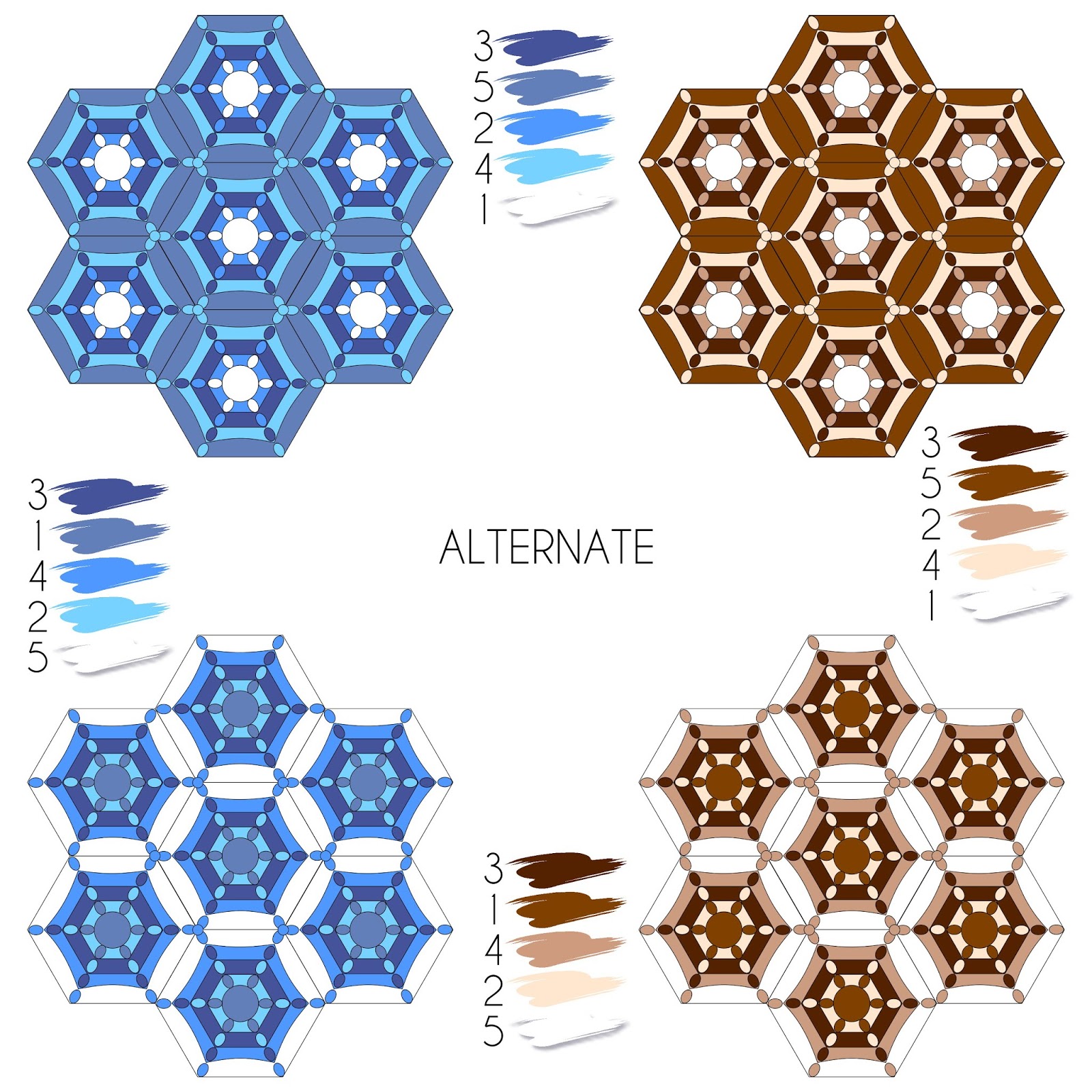 Cup of Stitches: Seastar Blanket: Color Order Research