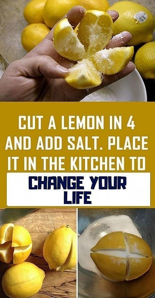 Cut A Lemon In 4 And Add Salt. Place It In The Kitchen To Change Your