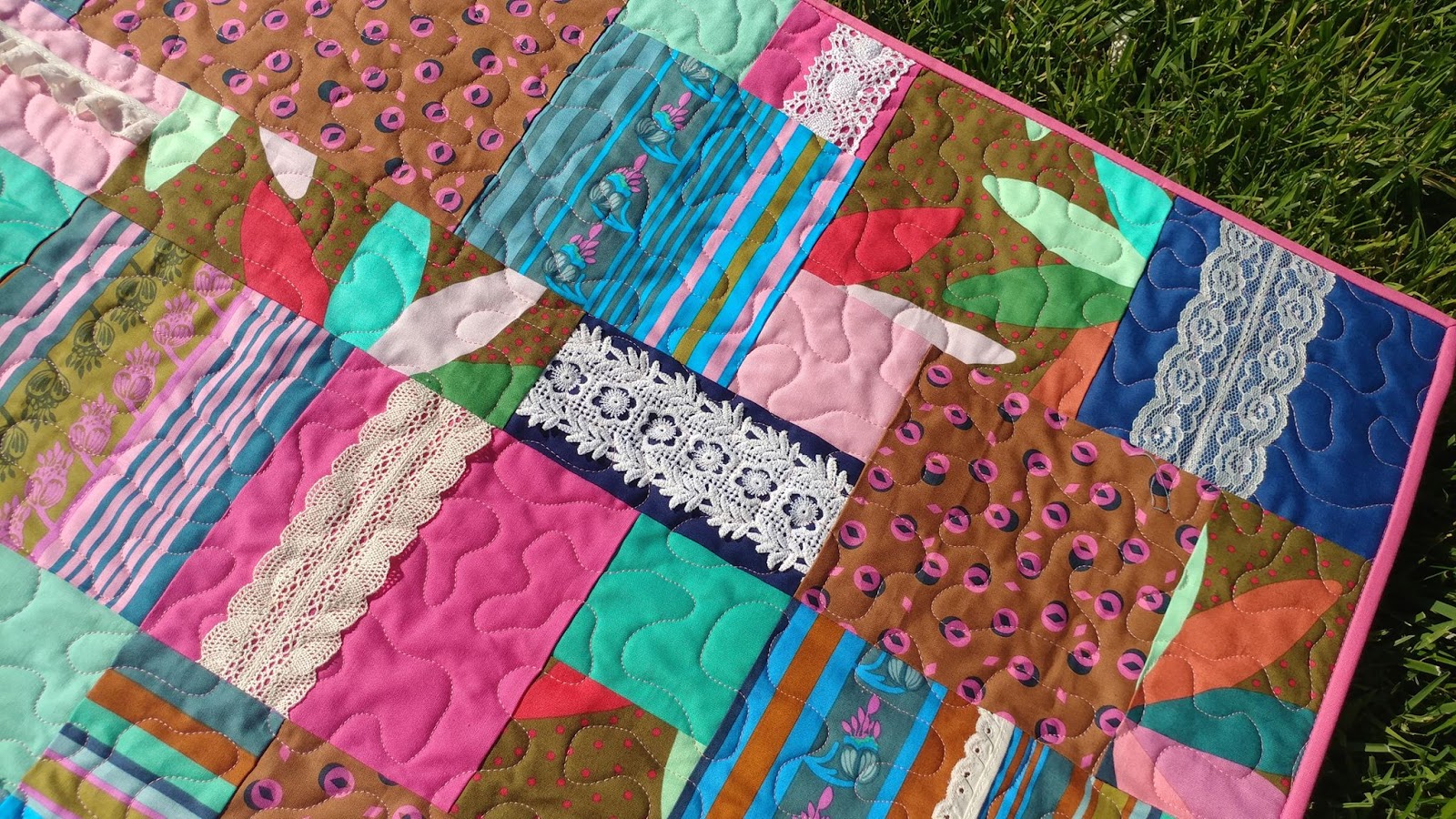 Slice of Pi Quilts Boho Chic Baby Quilt