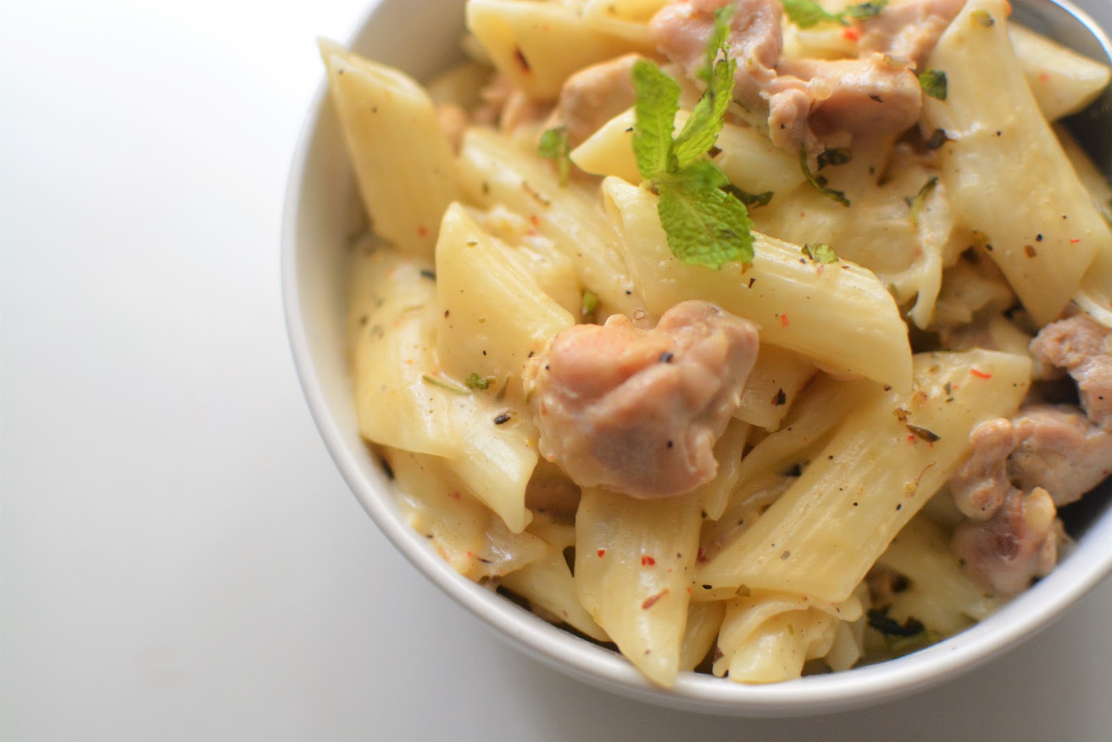 Alfredo Chicken Penne Pasta cooking with kids