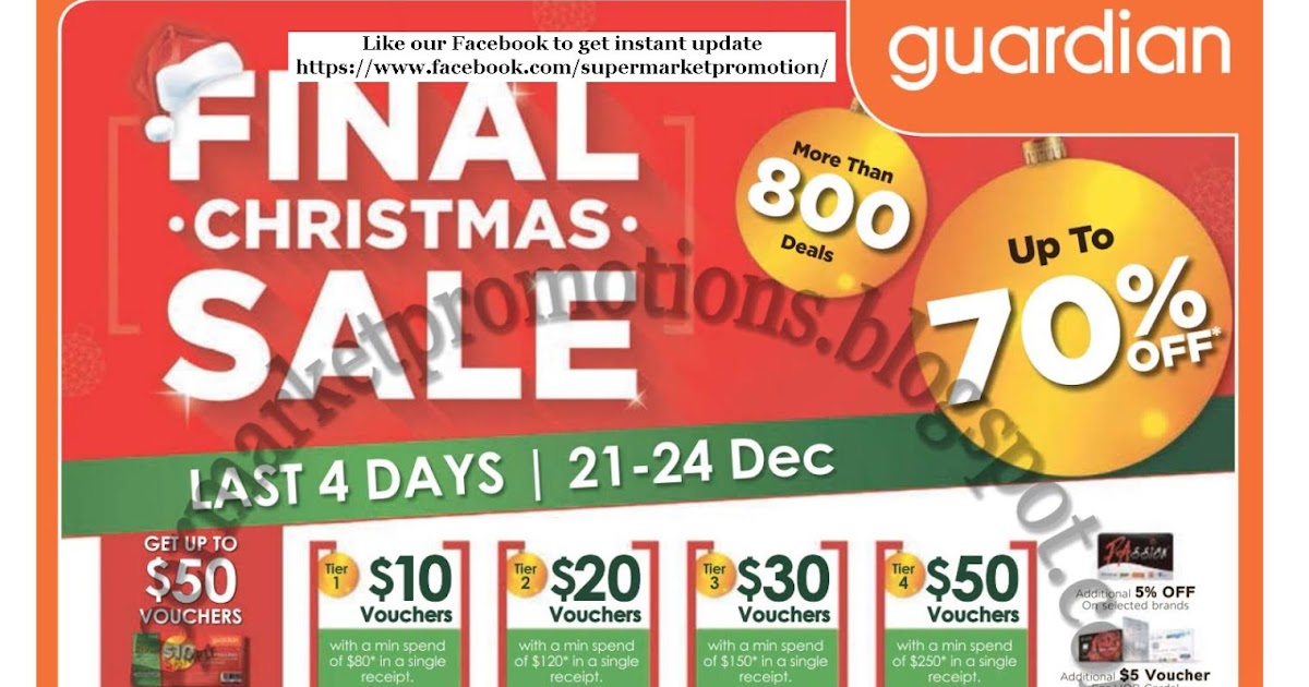 Guardian Christmas Sale 21 24 December 2018 Supermarket Promotions