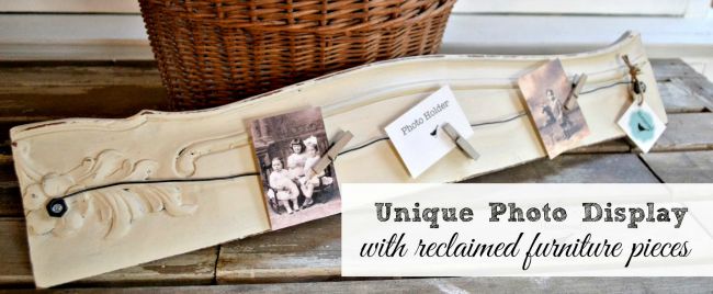 Repurposed Table & Chair Photo Displays