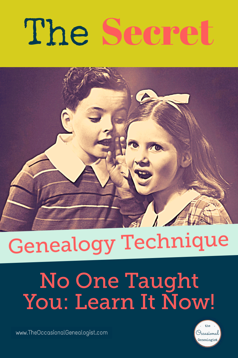 text the secret genealogy technique no one taught you