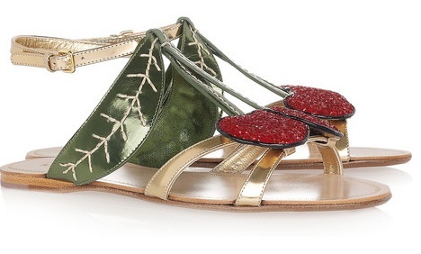 Miu Miu Cherry Flat Sandals