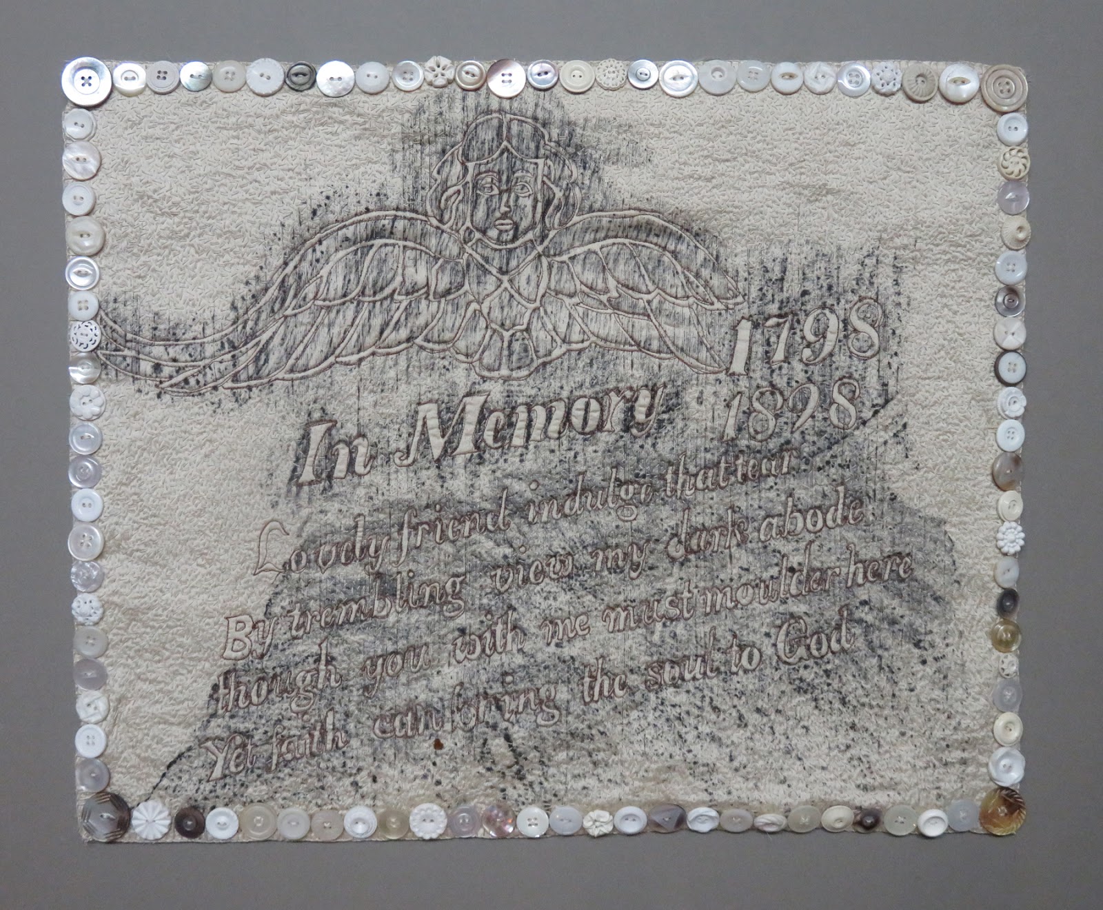 Art In Stitches Franklinton Cemetery, a grave rubbing art quilt