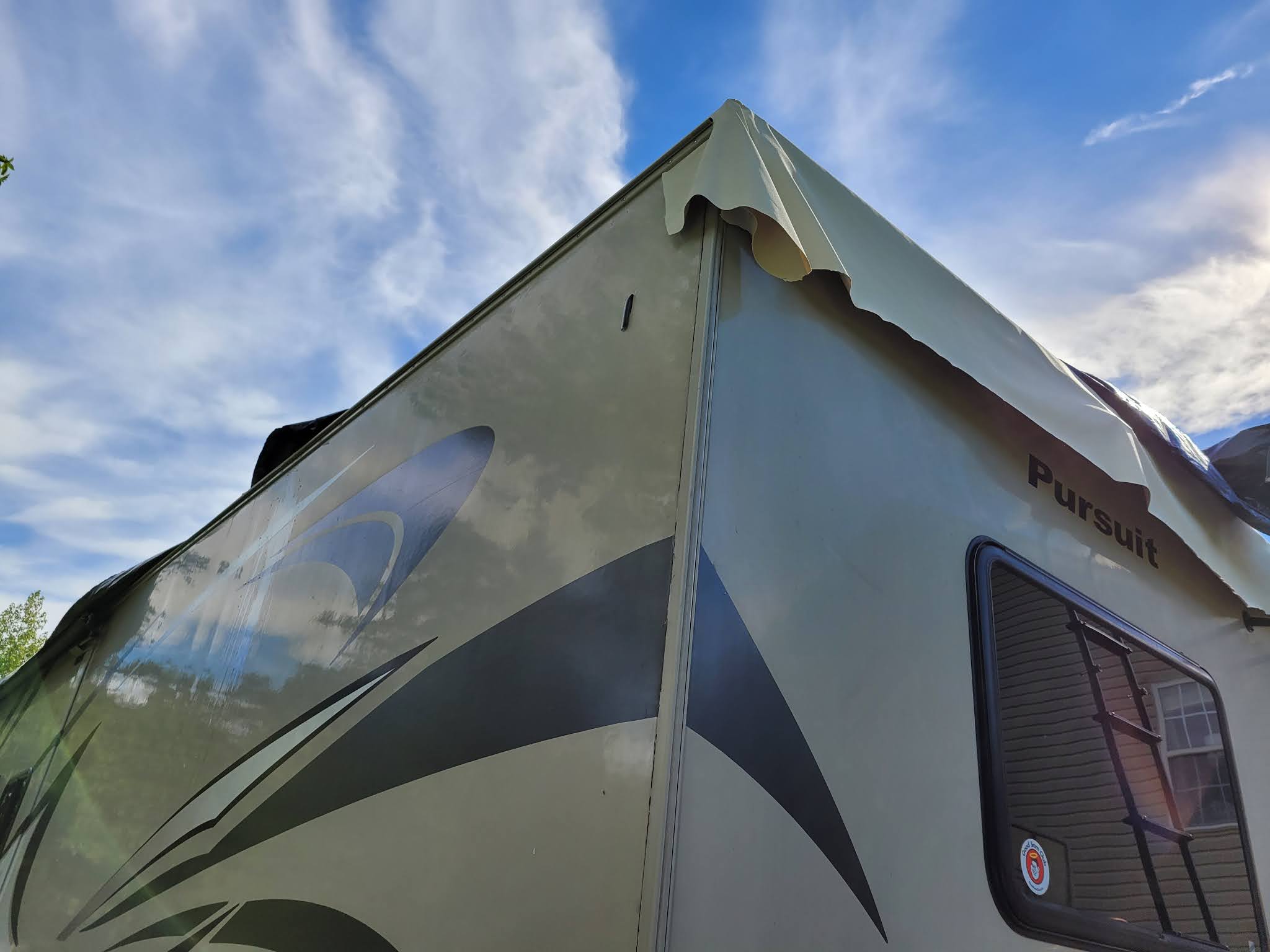 My DIY Addiction RV Roof Replacement PART 7 Reinstallation of Trim