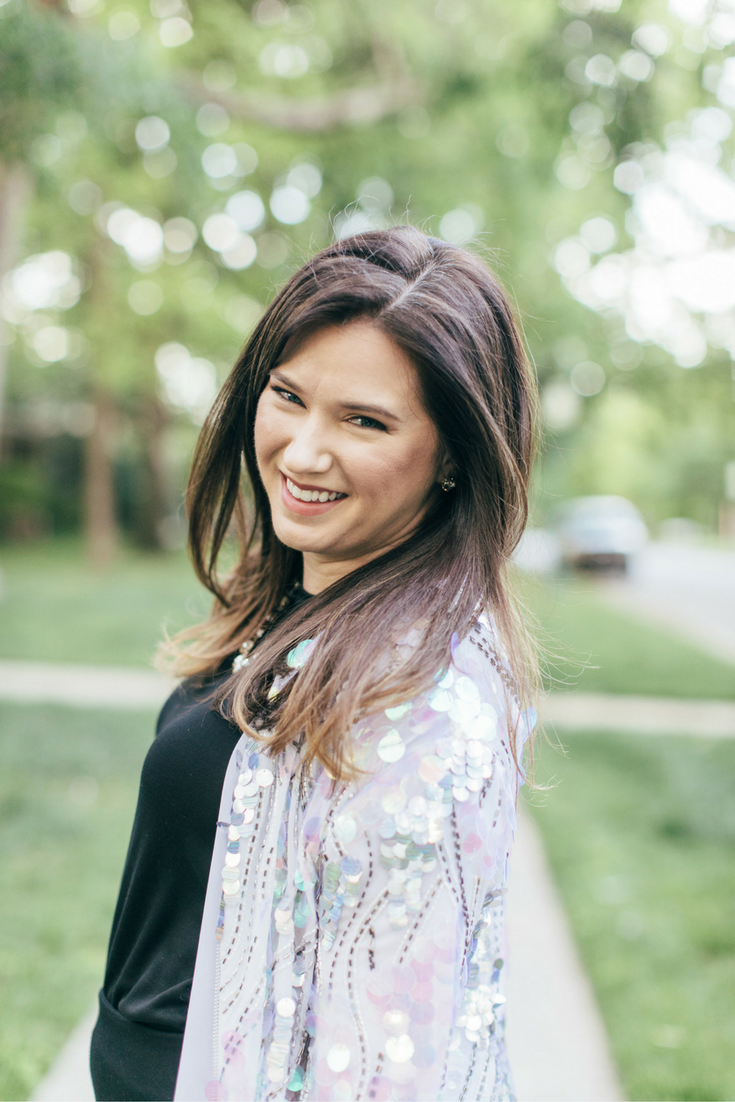 Sassy Southern Lindsey How to Style a Sequin Bomber Jacket