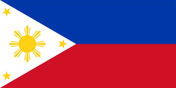 Bayrağında sarı renk olan ülkeler Filipinler bayrağı