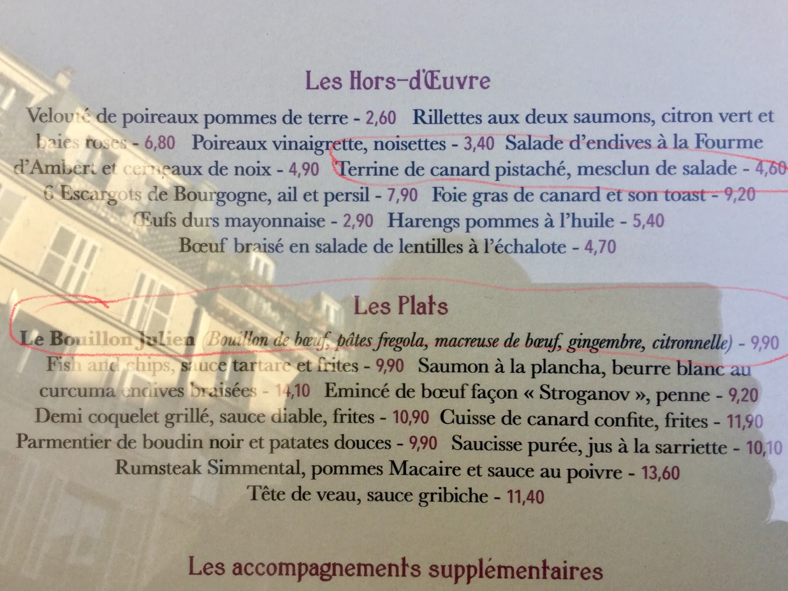 paris breakfasts Bouillon Julien