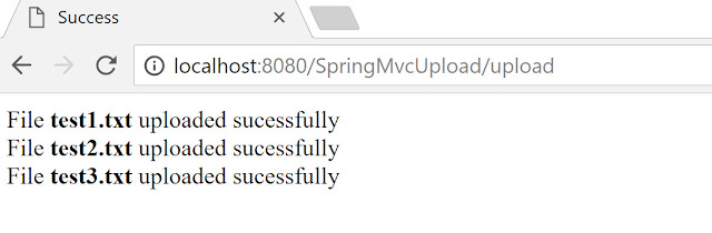 upload files page successfully