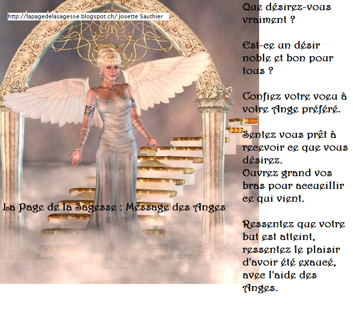 Spiritualité et Sagesse Les Anges réalisent vos désirs. Spiritualité et Sagesse Les Anges réalisent vos désirs.