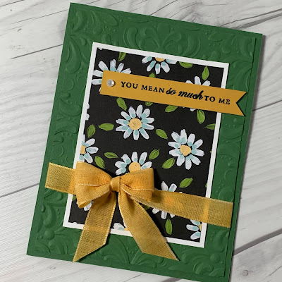 Floral greeting card using Sale-a-Bration Flower & Field Designer Series Paper