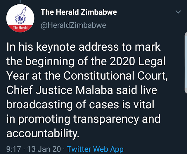 COURT CASES TO BE STREAMED LIVE CHIEF JUSTICE