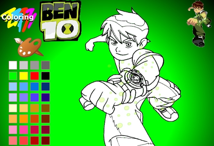 Ben 10 Paint Game Play Free Coloring Games Games Loon