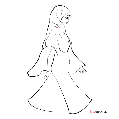 190+ Gambar Kartun Anime Wanita Muslimah Cantik