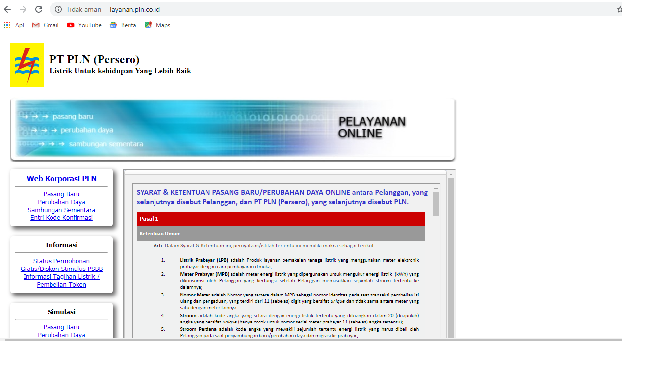 cara daftar pasang baru pln &amp; tambah daya online