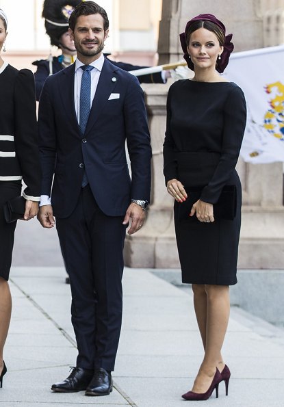 King Carl XVI Gustaf, Queen Silvia, Crown Princess Victoria, Prince Daniel, Prince Carl Philip and Princess Sofia at Riksdag