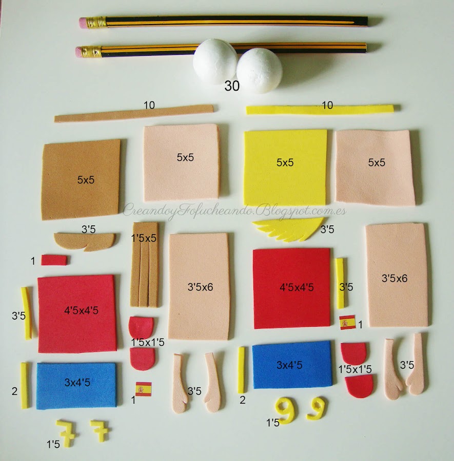 piezas para hacer fofulapices seleccion española