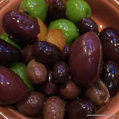 warm citrussed olives at The Barrel Room in San Francisco