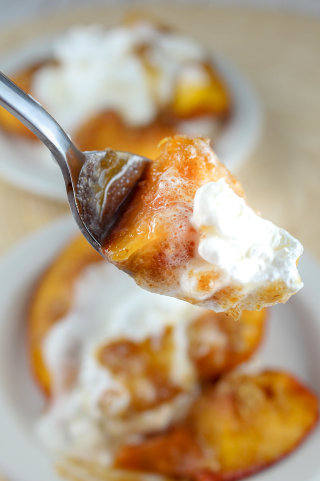 Air Fryer Grilled Peaches - The Food Hussy