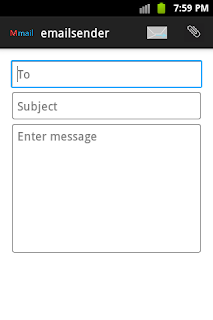 e-mail sender main interface