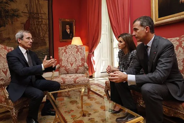 King Felipe and Queen Letizia of Spain visited the residence of Yves Saint-Geour, French ambassador to Spain