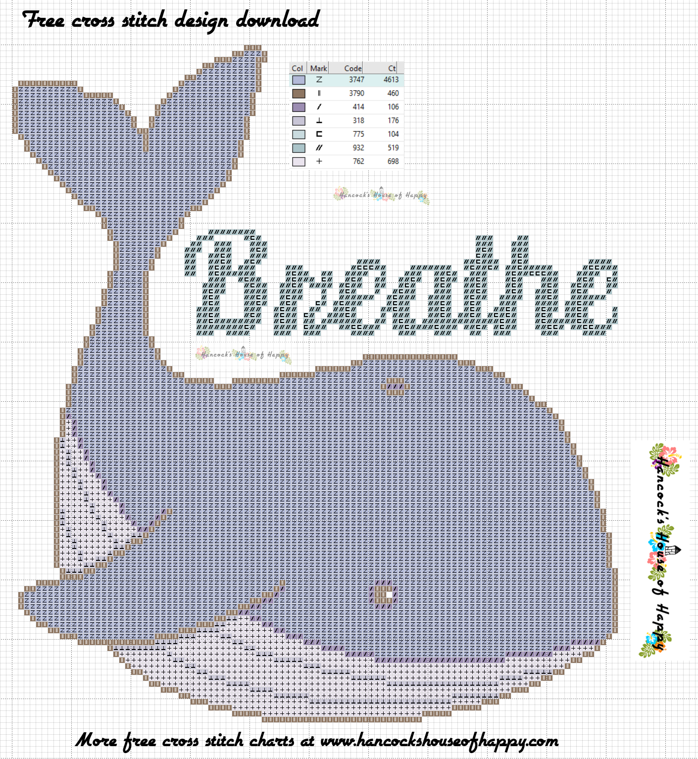 hancock's house of happy Creature Comforts! Breathe Free Whale Cross