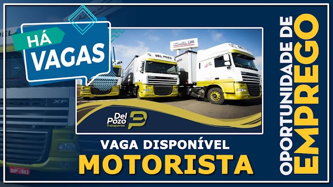 Transportadora Del Pozo abre vagas para motorista