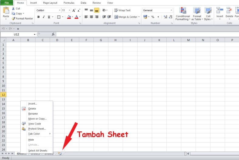 Lembar Kerja Dalam Microsoft Excel Dan Cara Kerjanya