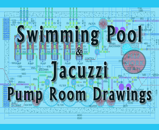 Download Swimming Pool and Jacuzzi Pump Room Drawings - PDF File Can Be Converted to AutoCAD DWG