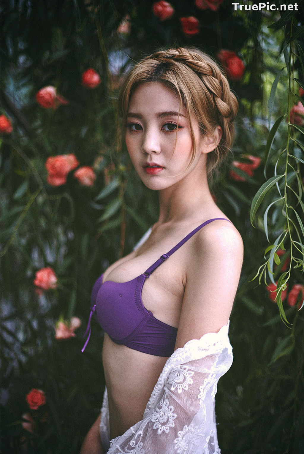 Image Lee Chae Eun - Korean Fashion Model - Purple Lingerie Set - TruePic.net - Picture-12