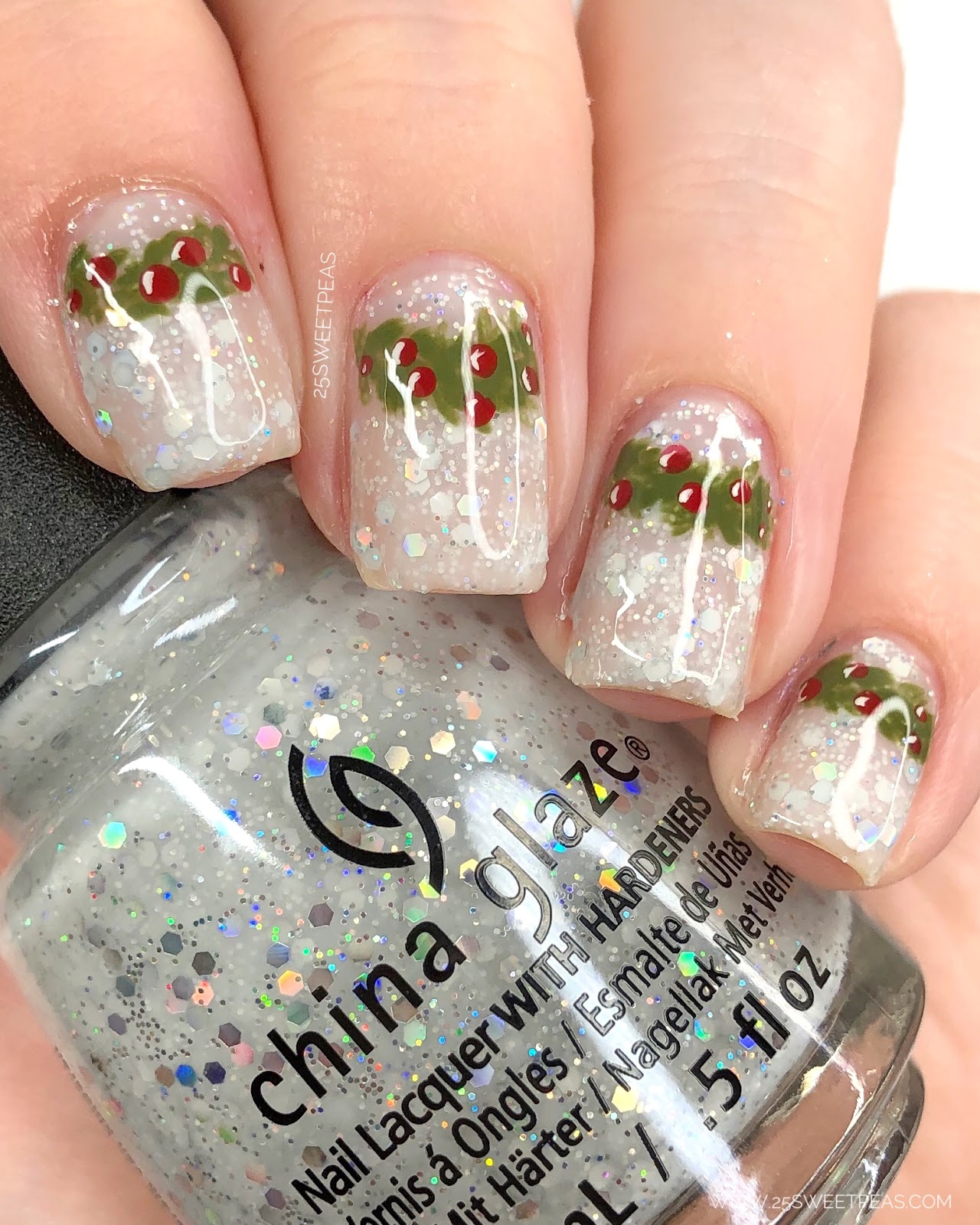 Garland Nail Art Nailmas — 25 Sweetpeas