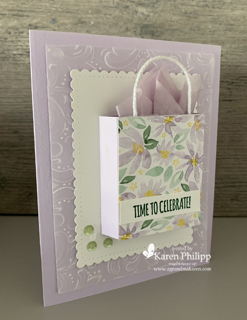 Stampin with ZGrandma Karen Gift Bag Card