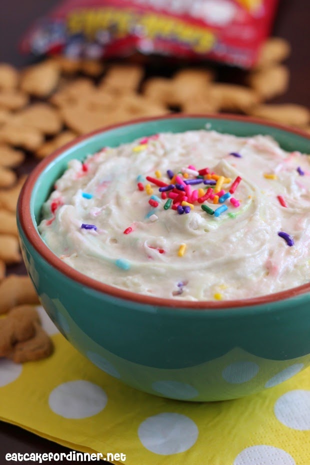 Eat Cake For Dinner: Skinny Cake Batter Dip {Dunkaroo Dip}