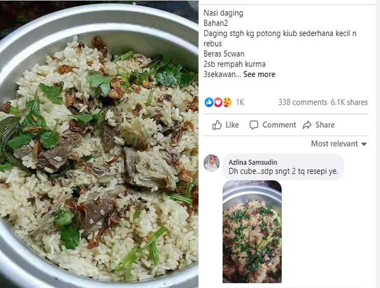 Resepi nasi daging utara che nom