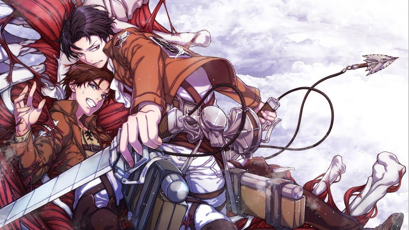 Levi, Eren, Attack on Titan, 4K, #76 Wallpaper PC Desktop