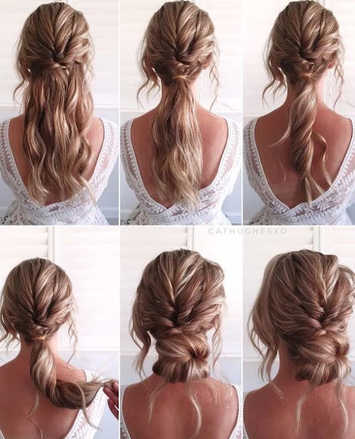 Quick Bridal Updo for Wavy Hair