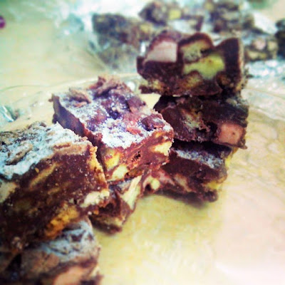 Rocky Road | Chocolate & Marshmallow Squares