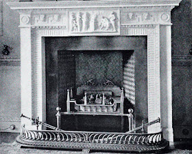 Fireplace in the Library, Hatchlands  from The architecture of Robert and James Adam by AT Bolton (1922)