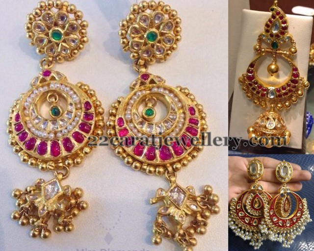 Kundan earrings designs Clearance