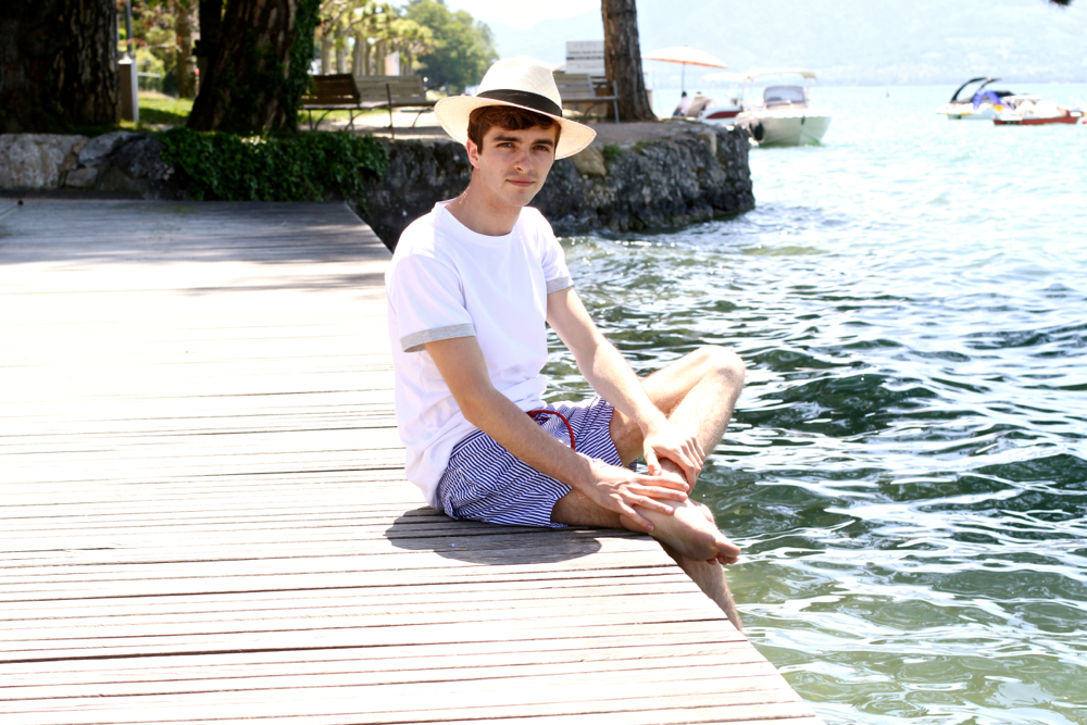 BLOG-MODE-HOMME-Preppy-Annecy_Stetson-Panama-Short-de-bain-swimwear-le-crépuscule-t-shirt headict