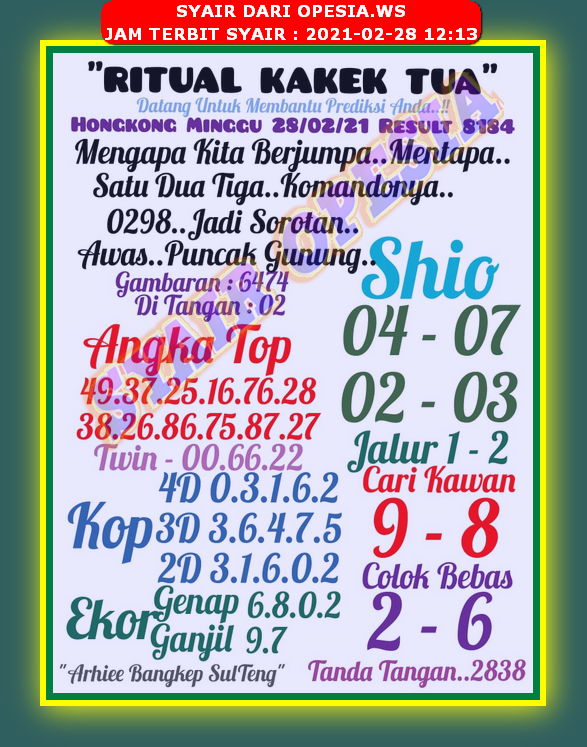 1 New Message Kode Syair Hongkong 28 Februari 2021 Forum Syair Togel Hongkong Singapura Sydney