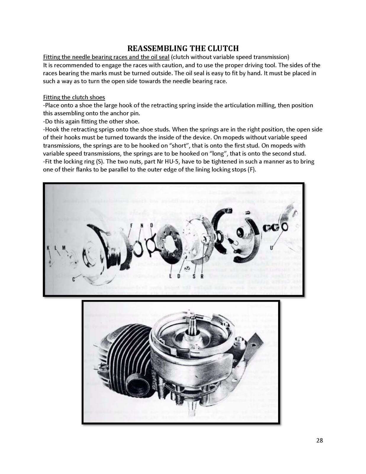 Restored Motorcycle Style Peugeot 103 Service Manual