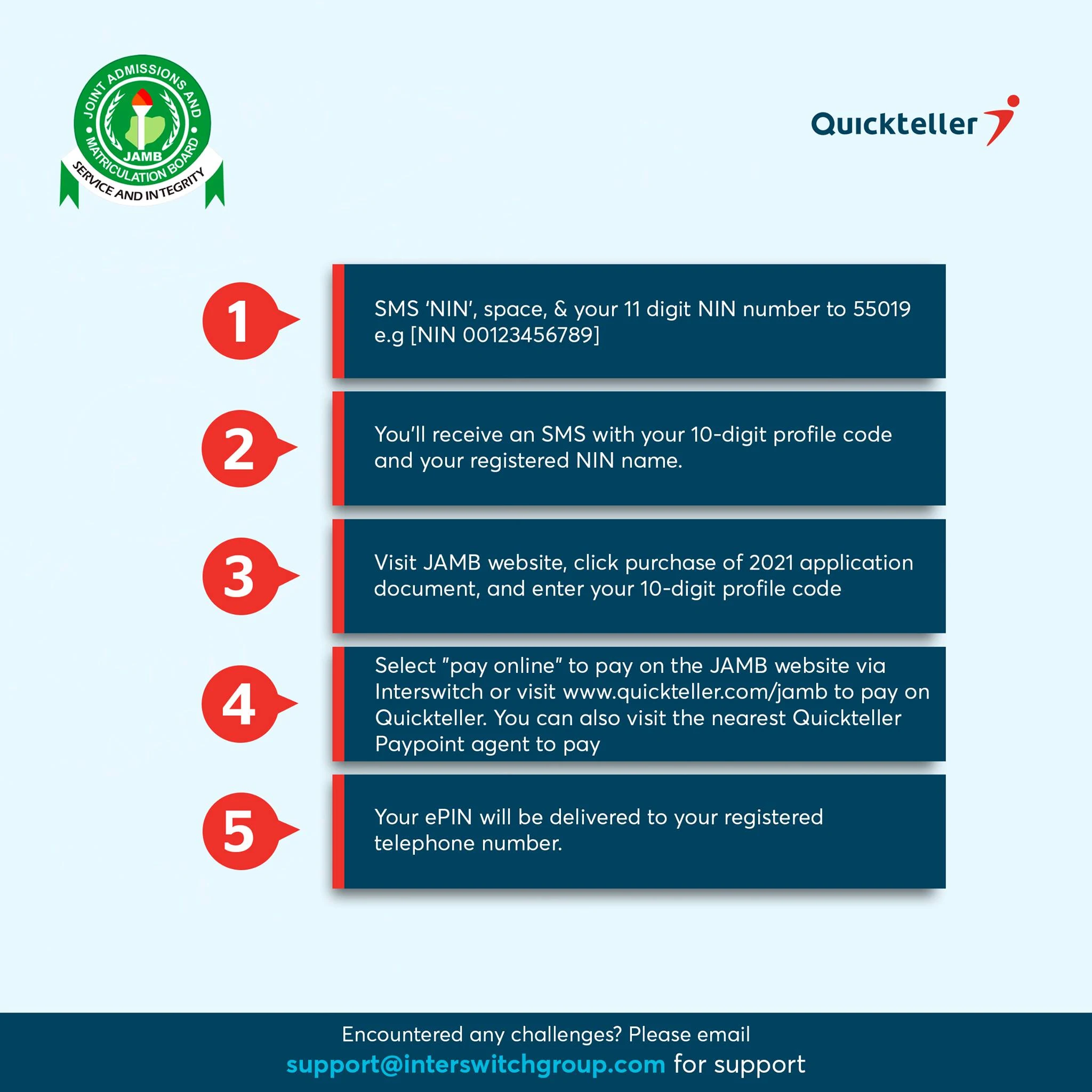 Buy 2023 JAMB ePINs on Remita, Quickteller & VTPass