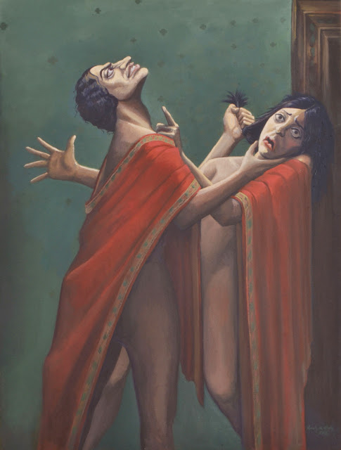 Rosaly Martinez - Enzarzadas, oil on canvas, 2016