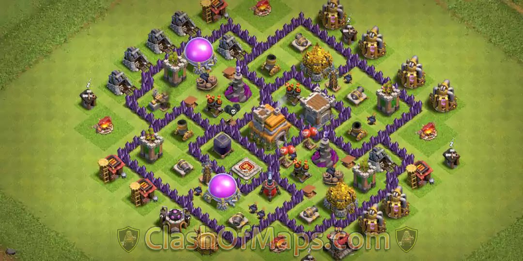 New Best Th7 Base Town Hall 7 Base Hybrid Farming With Copy Link Clash Of Clans